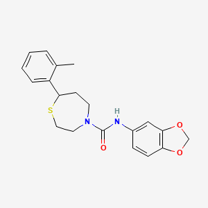 N-(benzo[d][1,3]dioxol-5-yl)-7-(o-tolyl)-1,4-thiazepane-4-carboxamide