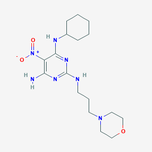 N4-cyclohexyl-N2-[3-(morpholin-4-yl)propyl]-5-nitropyrimidine-2,4,6-triamine