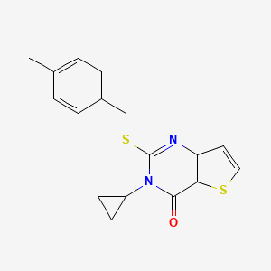 3-cyclopropyl-2-[(4-methylbenzyl)sulfanyl]thieno[3,2-d]pyrimidin-4(3H)-one