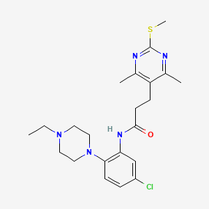 N-[5-chloro-2-(4-ethylpiperazin-1-yl)phenyl]-3-[4,6-dimethyl-2-(methylsulfanyl)pyrimidin-5-yl]propanamide