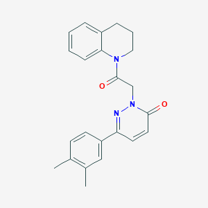 2-[2-(3,4-dihydro-2H-quinolin-1-yl)-2-oxoethyl]-6-(3,4-dimethylphenyl)pyridazin-3-one