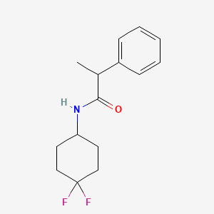 molecular formula C15H19F2NO B2358477 N-(4,4-difluorocyclohexyl)-2-phenylpropanamide CAS No. 2034516-12-4