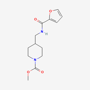 molecular formula C13H18N2O4 B2358478 Methyl 4-((furan-2-carboxamido)methyl)piperidine-1-carboxylate CAS No. 1234928-58-5