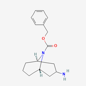 molecular formula C16H22N2O2 B2358482 exo-3-Amino-9-aza-bicyclo[3.3.1]nonane-9-carboxylic acid benzyl ester CAS No. 1949805-90-6