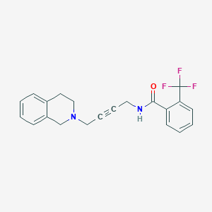 N-(4-(3,4-dihydroisoquinolin-2(1H)-yl)but-2-yn-1-yl)-2-(trifluoromethyl)benzamide