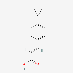 molecular formula C12H12O2 B2358493 3-(4-Cyclopropylphenyl)prop-2-enoic acid CAS No. 545393-80-4