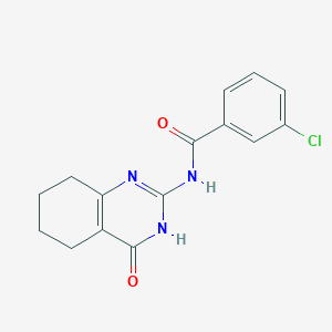 3-chloro-N-(4-oxo-3,4,5,6,7,8-hexahydro-2-quinazolinyl)benzenecarboxamide