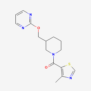 (4-Methyl-1,3-thiazol-5-yl)-[3-(pyrimidin-2-yloxymethyl)piperidin-1-yl]methanone