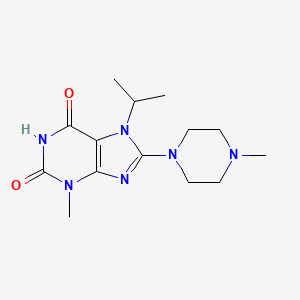 3-methyl-8-(4-methylpiperazin-1-yl)-7-(propan-2-yl)-3,7-dihydro-1H-purine-2,6-dione