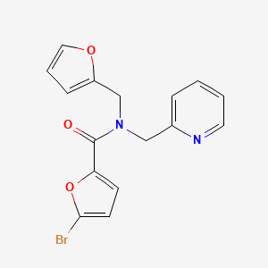 5-bromo-N-(furan-2-ylmethyl)-N-(pyridin-2-ylmethyl)furan-2-carboxamide