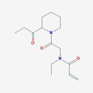 N-Ethyl-N-[2-oxo-2-(2-propanoylpiperidin-1-yl)ethyl]prop-2-enamide