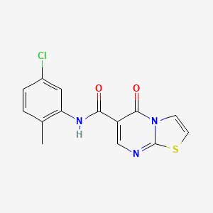molecular formula C14H10ClN3O2S B2358521 N-(5-chloro-2-methylphenyl)-5-oxo-5H-thiazolo[3,2-a]pyrimidine-6-carboxamide CAS No. 851944-44-0