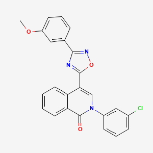 2-(3-chlorophenyl)-4-(3-(3-methoxyphenyl)-1,2,4-oxadiazol-5-yl)isoquinolin-1(2H)-one