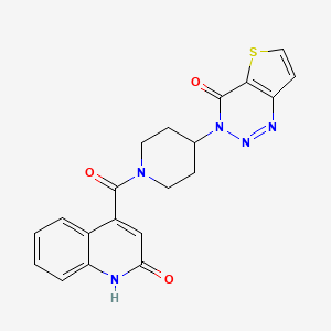 3-(1-(2-hydroxyquinoline-4-carbonyl)piperidin-4-yl)thieno[3,2-d][1,2,3]triazin-4(3H)-one