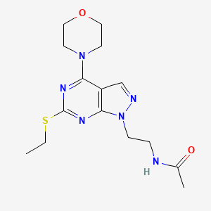 N-(2-(6-(ethylthio)-4-morpholino-1H-pyrazolo[3,4-d]pyrimidin-1-yl)ethyl)acetamide