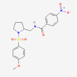 N-((1-((4-methoxyphenyl)sulfonyl)pyrrolidin-2-yl)methyl)-4-nitrobenzamide