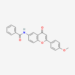 N-[2-(4-methoxyphenyl)-4-oxochromen-6-yl]benzamide