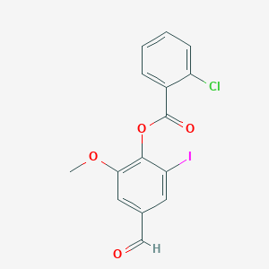 4-Formyl-2-iodo-6-methoxyphenyl 2-chlorobenzoate