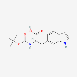 molecular formula C16H20N2O4 B2358547 2-[(Tert-butoxy)carbonylamino]-3-indol-6-ylpropanoic acid CAS No. 1259973-23-3