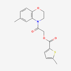 2-(6-methyl-2,3-dihydro-4H-1,4-benzoxazin-4-yl)-2-oxoethyl 5-methylthiophene-2-carboxylate