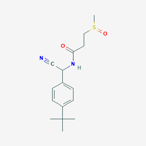molecular formula C16H22N2O2S B2358561 N-[(4-tert-butylphenyl)(cyano)methyl]-3-methanesulfinylpropanamide CAS No. 1796943-32-2