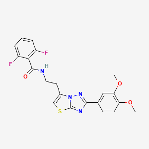 N-(2-(2-(3,4-dimethoxyphenyl)thiazolo[3,2-b][1,2,4]triazol-6-yl)ethyl)-2,6-difluorobenzamide