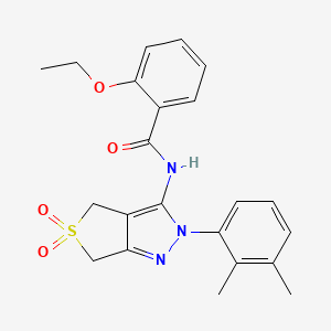 molecular formula C22H23N3O4S B2358568 N-(2-(2,3-dimethylphenyl)-5,5-dioxido-4,6-dihydro-2H-thieno[3,4-c]pyrazol-3-yl)-2-ethoxybenzamide CAS No. 450338-75-7