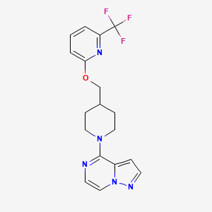 2-[(1-{Pyrazolo[1,5-a]pyrazin-4-yl}piperidin-4-yl)methoxy]-6-(trifluoromethyl)pyridine