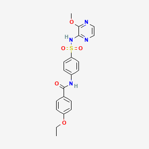 4-ethoxy-N-[4-[(3-methoxypyrazin-2-yl)sulfamoyl]phenyl]benzamide