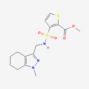 methyl 3-(N-((1-methyl-4,5,6,7-tetrahydro-1H-indazol-3-yl)methyl)sulfamoyl)thiophene-2-carboxylate