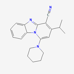 1-(Piperidin-1-yl)-3-(propan-2-yl)pyrido[1,2-a]benzimidazole-4-carbonitrile