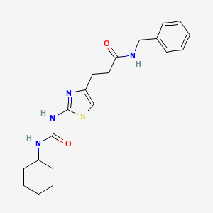 N-benzyl-3-(2-(3-cyclohexylureido)thiazol-4-yl)propanamide