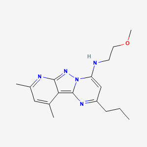 N-(2-methoxyethyl)-8,10-dimethyl-2-propylpyrido[2',3':3,4]pyrazolo[1,5-a]pyrimidin-4-amine