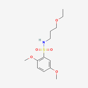 molecular formula C13H21NO5S B2358588 N-(3-ethoxypropyl)-2,5-dimethoxybenzenesulfonamide CAS No. 861239-47-6