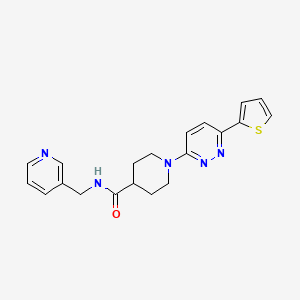 N-(pyridin-3-ylmethyl)-1-(6-(thiophen-2-yl)pyridazin-3-yl)piperidine-4-carboxamide