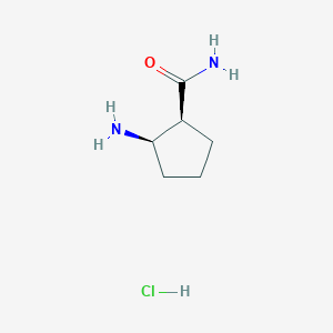 (1S,2R)-2-Aminocyclopentane-1-carboxamide hydrochloride