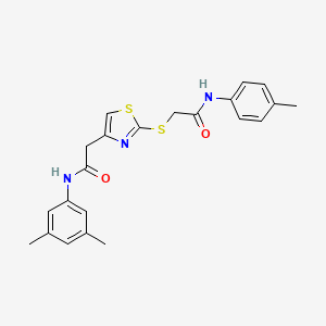 N-(3,5-dimethylphenyl)-2-(2-((2-oxo-2-(p-tolylamino)ethyl)thio)thiazol-4-yl)acetamide