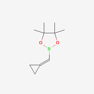 molecular formula C10H17BO2 B2358611 2-(Cyclopropylidenemethyl)-4,4,5,5-tetramethyl-1,3,2-dioxaborolane CAS No. 2246663-57-8