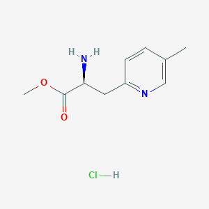 molecular formula C10H16Cl2N2O2 B2358613 (S)-Methyl 2-amino-3-(5-methylpyridin-2-yl)propanoate hydrochloride CAS No. 1810074-68-0