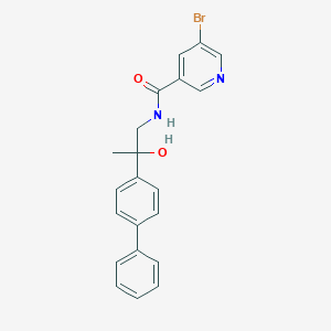 molecular formula C21H19BrN2O2 B2358620 N-(2-([1,1'-联苯]-4-基)-2-羟基丙基)-5-溴烟酰胺 CAS No. 1798459-13-8