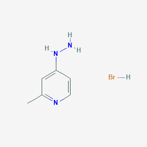 molecular formula C6H10BrN3 B2358628 4-Hydrazino-2-methylpyridine hydrobromide CAS No. 100518-39-6; 1301739-49-0