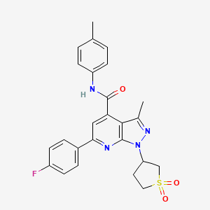 1-(1,1-dioxidotetrahydrothiophen-3-yl)-6-(4-fluorophenyl)-3-methyl-N-(p-tolyl)-1H-pyrazolo[3,4-b]pyridine-4-carboxamide