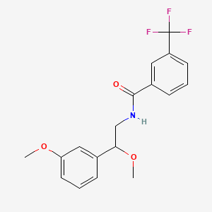 molecular formula C18H18F3NO3 B2358670 N-[2-methoxy-2-(3-methoxyphenyl)ethyl]-3-(trifluoromethyl)benzamide CAS No. 1797899-56-9