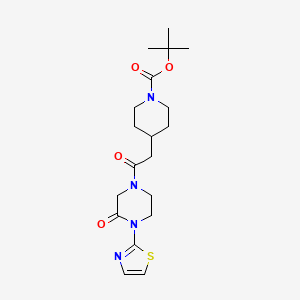 Tert-butyl 4-(2-oxo-2-(3-oxo-4-(thiazol-2-yl)piperazin-1-yl)ethyl)piperidine-1-carboxylate