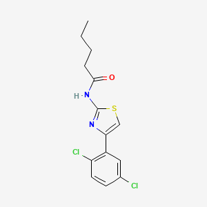 N-[4-(2,5-dichlorophenyl)-1,3-thiazol-2-yl]pentanamide