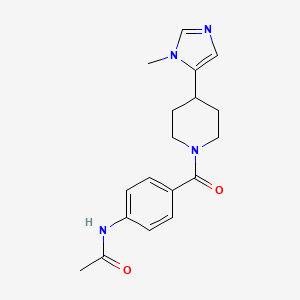 N-[4-[4-(3-Methylimidazol-4-yl)piperidine-1-carbonyl]phenyl]acetamide
