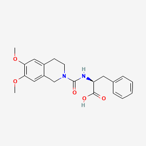 (2S)-2-[(6,7-dimethoxy-3,4-dihydro-1H-isoquinoline-2-carbonyl)amino]-3-phenylpropanoic acid