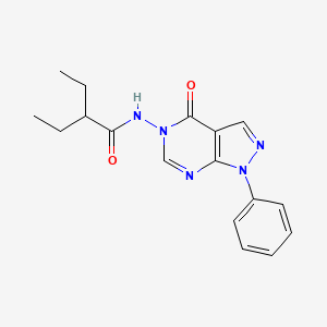2-ethyl-N-(4-oxo-1-phenyl-1H-pyrazolo[3,4-d]pyrimidin-5(4H)-yl)butanamide