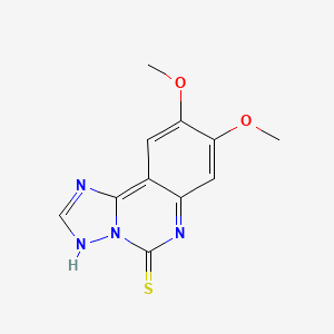 8,9-dimethoxy[1,2,4]triazolo[1,5-c]quinazoline-5(6H)-thione