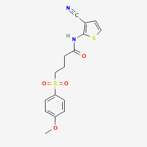 N-(3-cyanothiophen-2-yl)-4-((4-methoxyphenyl)sulfonyl)butanamide